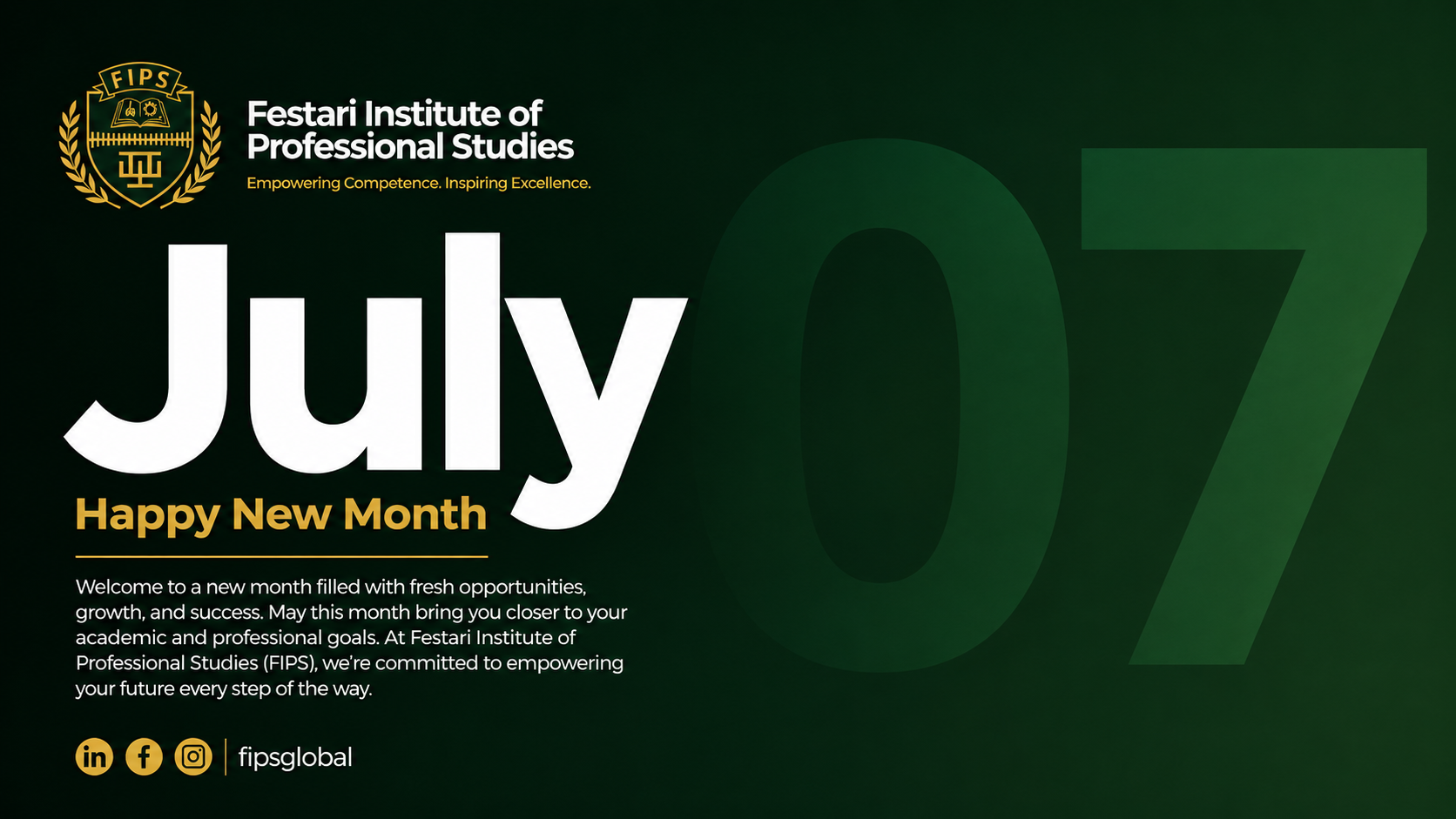 Welcome to July
