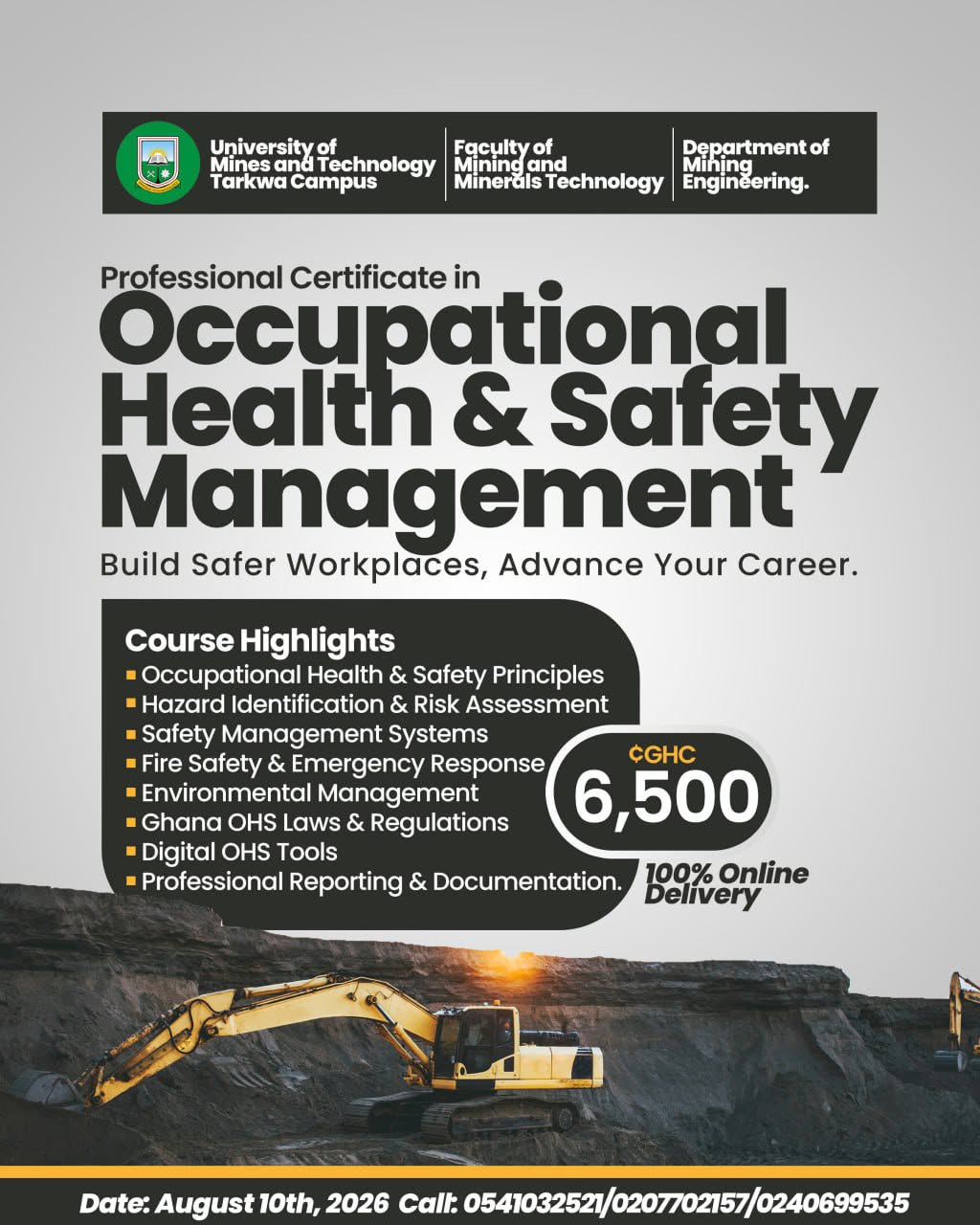 Professional Certificate in Occupational Health & Safety Management flyer